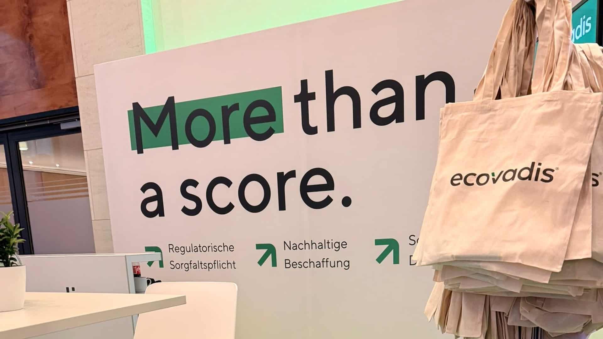 Werbischer Messebanner fĂŒr EcoVadis auf dem Deutschen Nachhaltigkeitspreis 2025